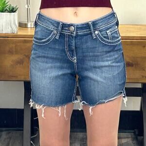 Silver Jean Shorts Size 27
